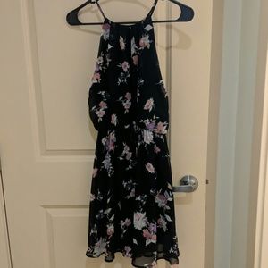 Lush Black Floral Dress Size Small